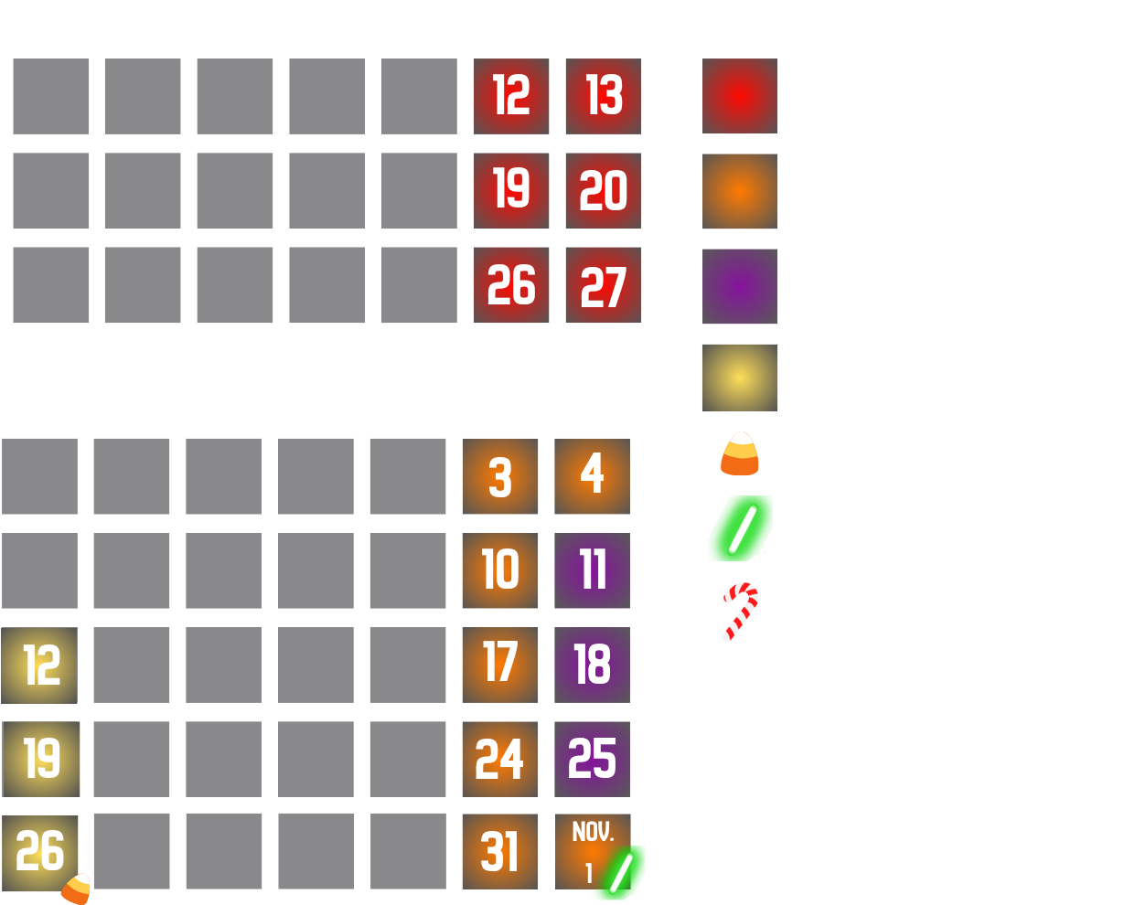 Brimstone Haunt Schedule Calendar