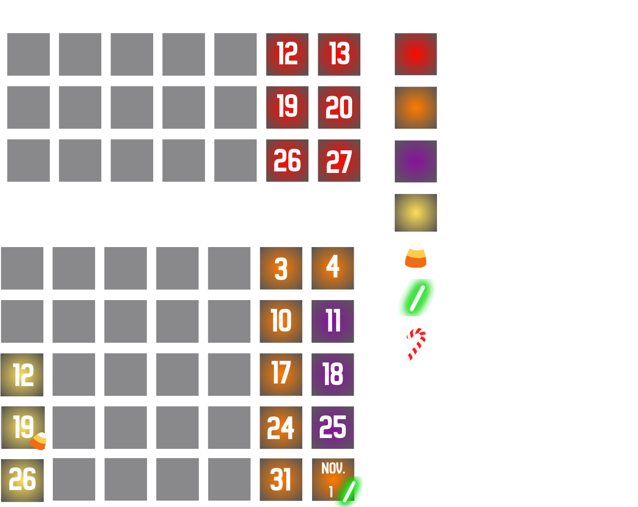 Brimstone Haunt Schedule Calendar
